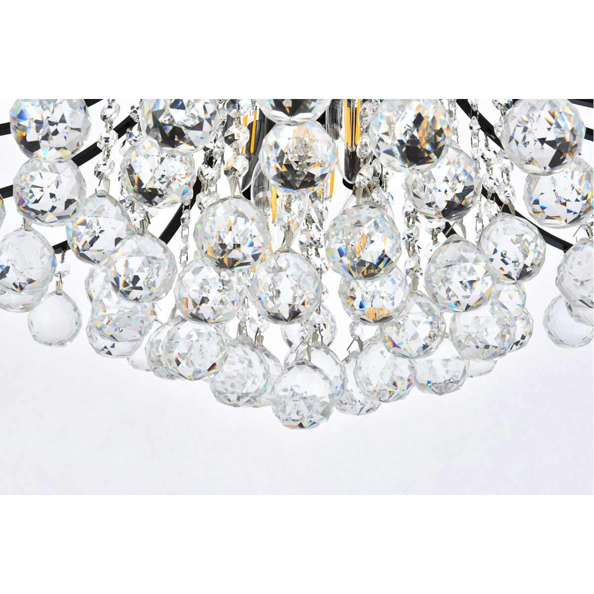 Toureg 6 Light 19 inch Black and Clear Flush Mount Ceiling Light in Royal Cut