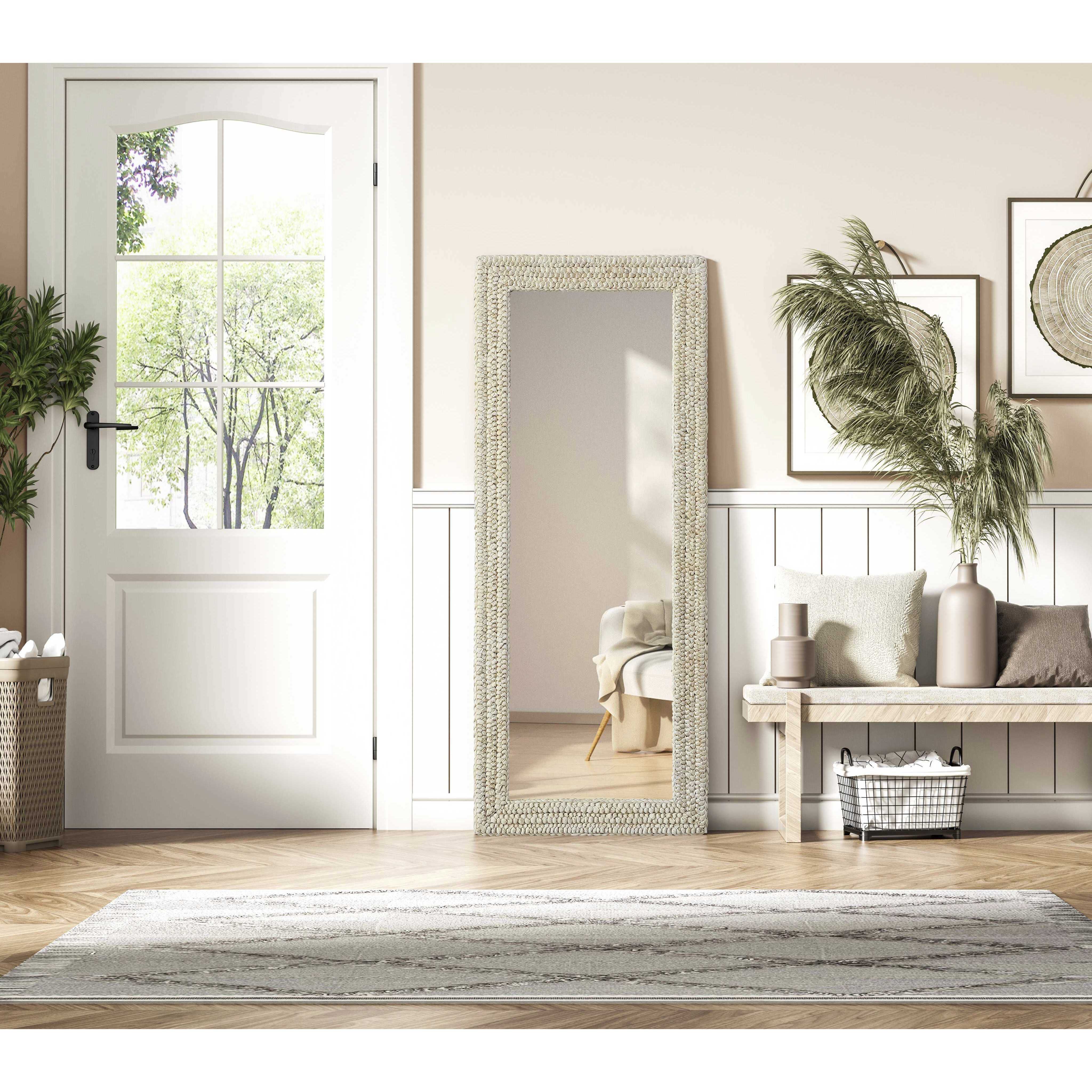 Marlowe 60 X 24 inch Linen White Mirror