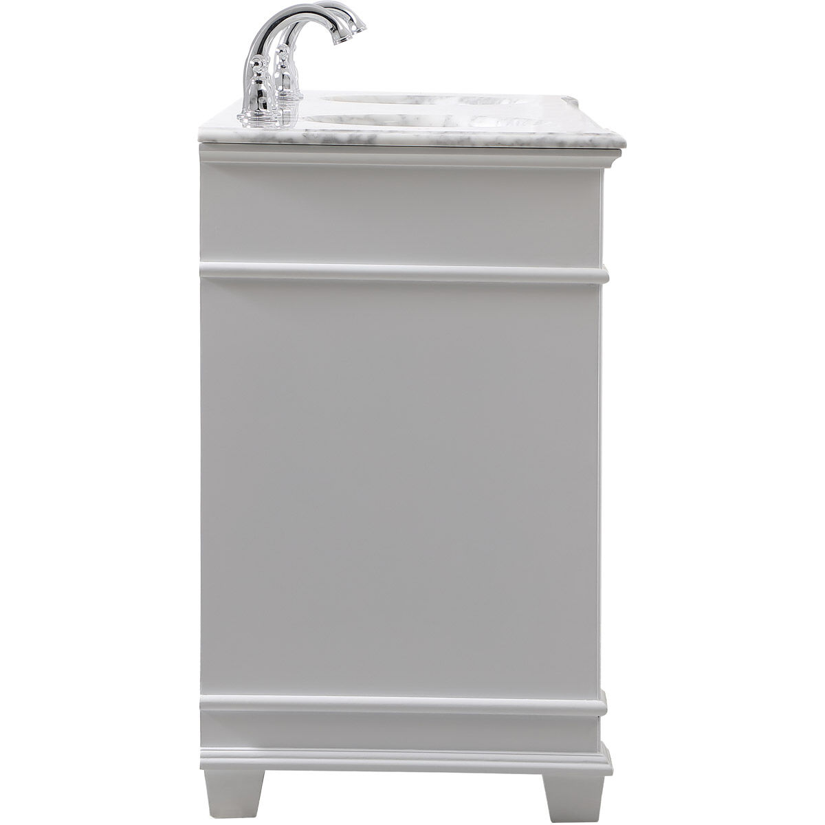 Wesley 60 X 21.5 X 35 inch White Vanity Sink Set
