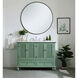 Rhodes 48 X 48 X 35 inch Vintage Mint and Brushed Nickel Vanity Sink Set