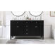 Park Avenue 60 X 22 X 35 inch Black Vanity Sink Set