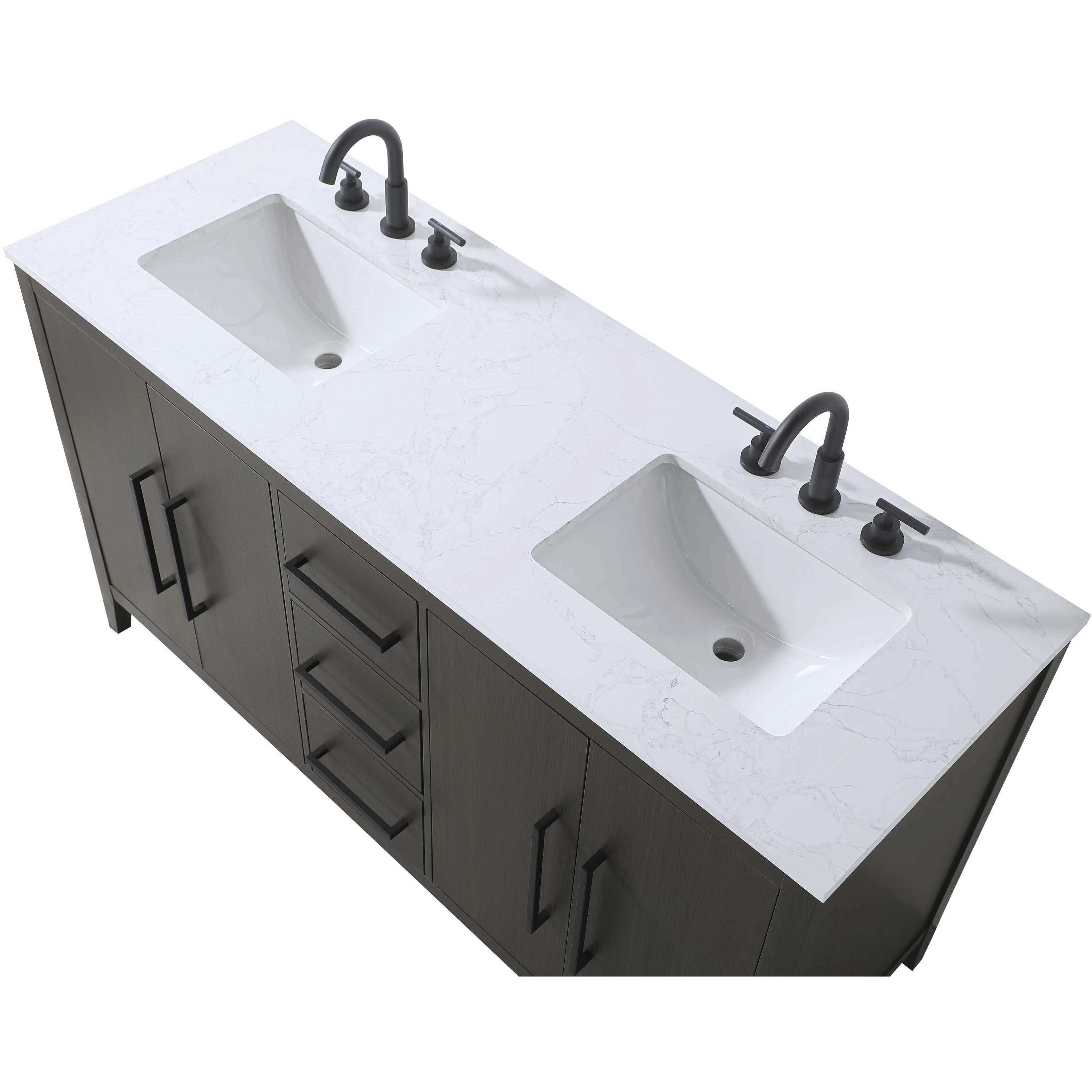 Millie 60 X 35 inch Mocha Brown Bathroom Vanity Cabinet