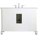 Rhodes 48 X 48 X 35 inch Antique White and Brushed Nickel Vanity Sink Set