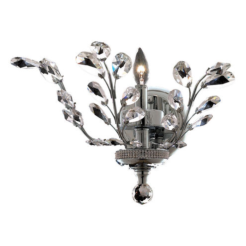 Orchid 1 Light 16 inch Chrome Wall Sconce Wall Light in Clear, Royal Cut