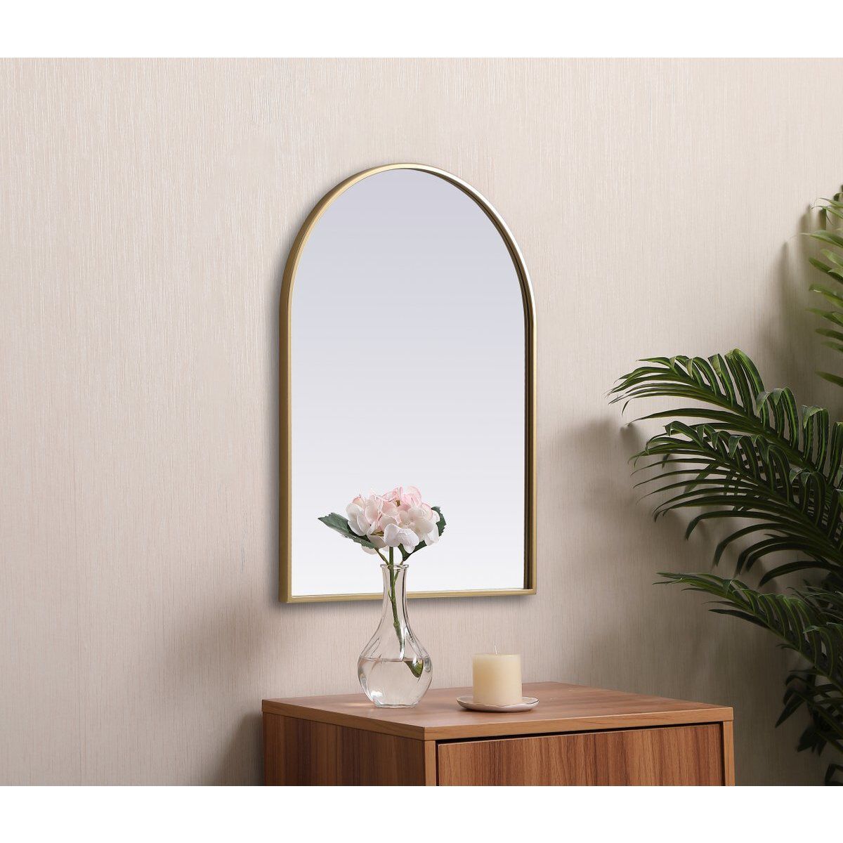 Ayra 30 X 22 inch Brass Mirror