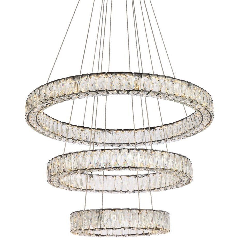 Monroe 3 Light 32 inch Black Chandelier Ceiling Light