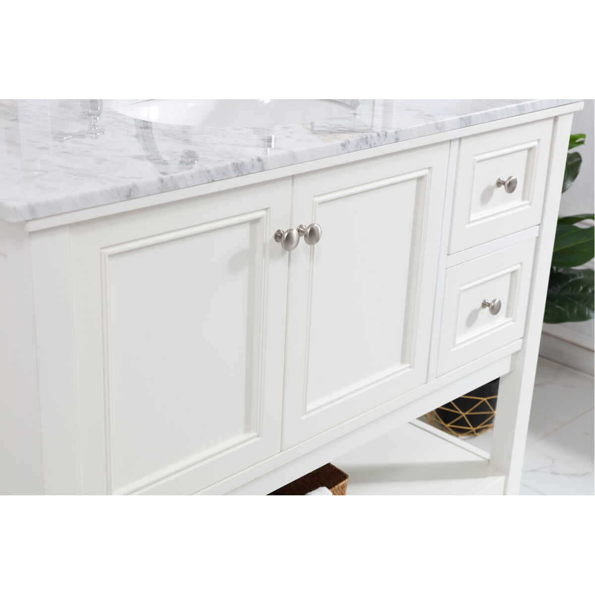 Metropolis 42 X 22 X 33.75 inch White Vanity Sink Set