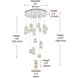 Aston 16 Light 32 inch Chrome Pendant Ceiling Light
