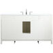 Irene 60 X 22 X 34 inch White Vanity Sink Set
