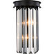 Sydney 2 Light 8 inch Matte Black Wall Sconce Wall Light in Silver Shade, Urban Classic