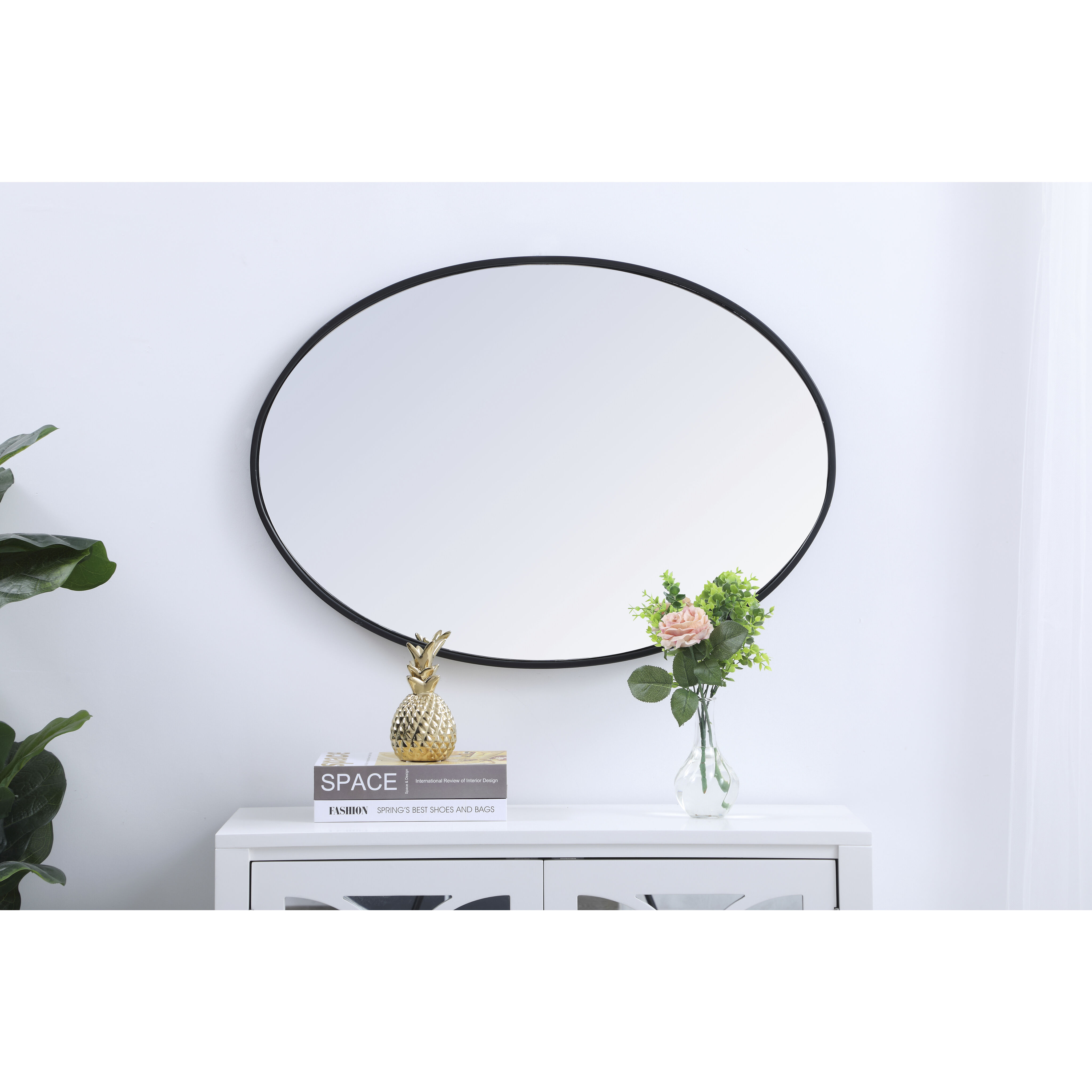 Eternity 34 X 24 inch Black Wall Mirror