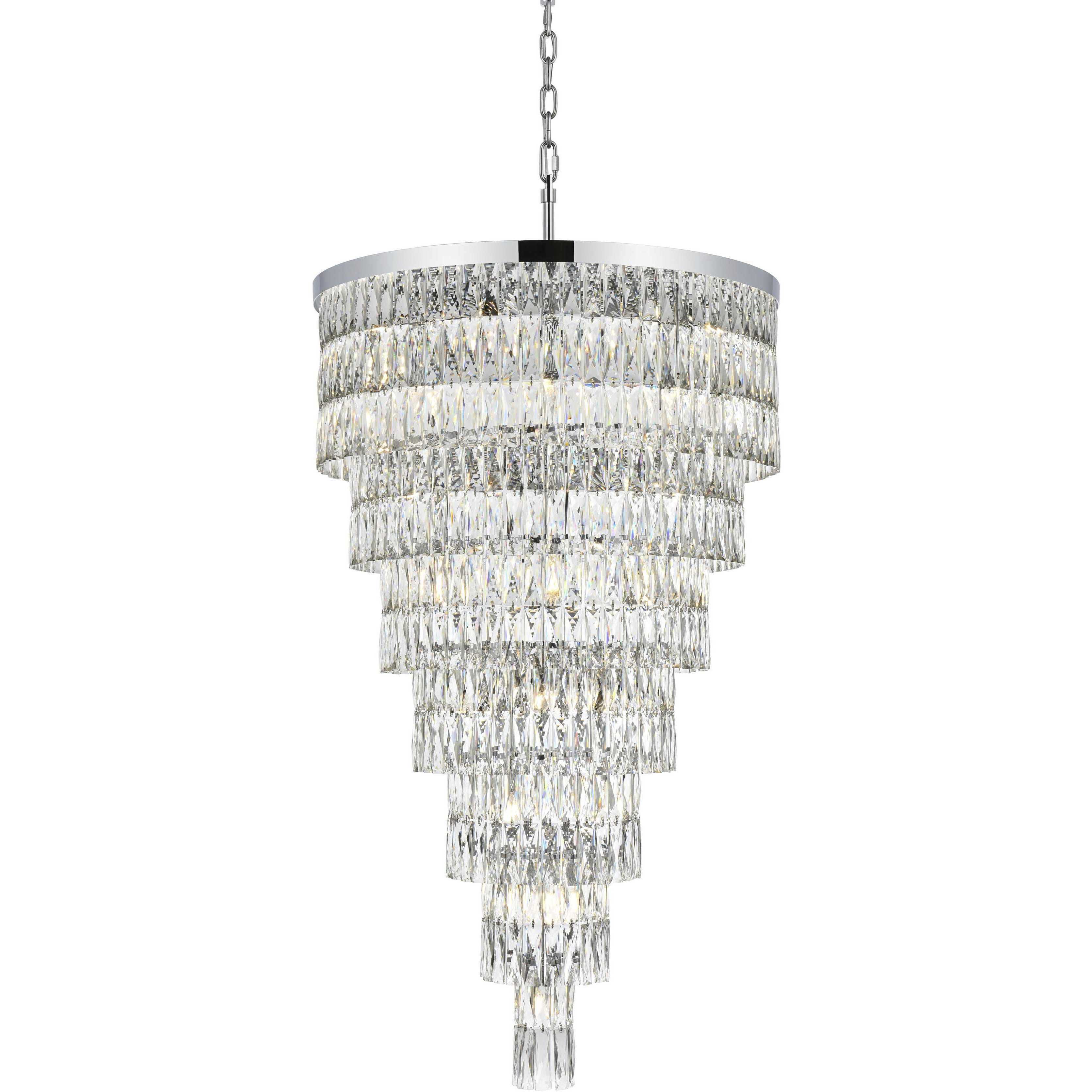 Josephine 41 Light 32 inch Chrome Chandelier Ceiling Light