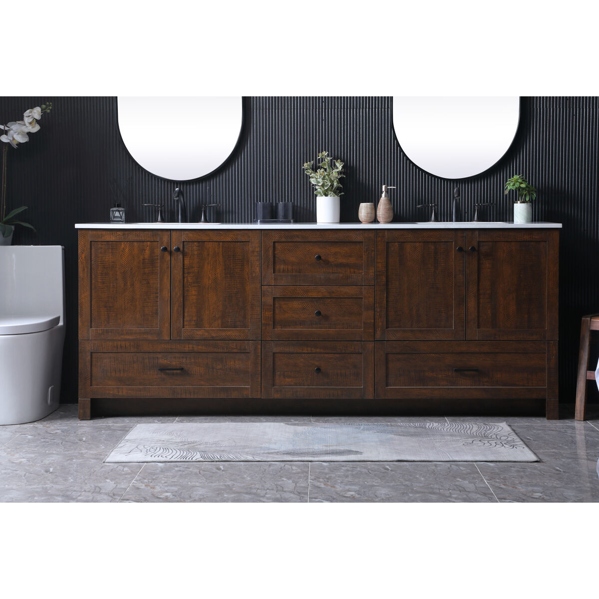 Soma 84 X 19 X 34 inch Expresso Vanity Sink Set