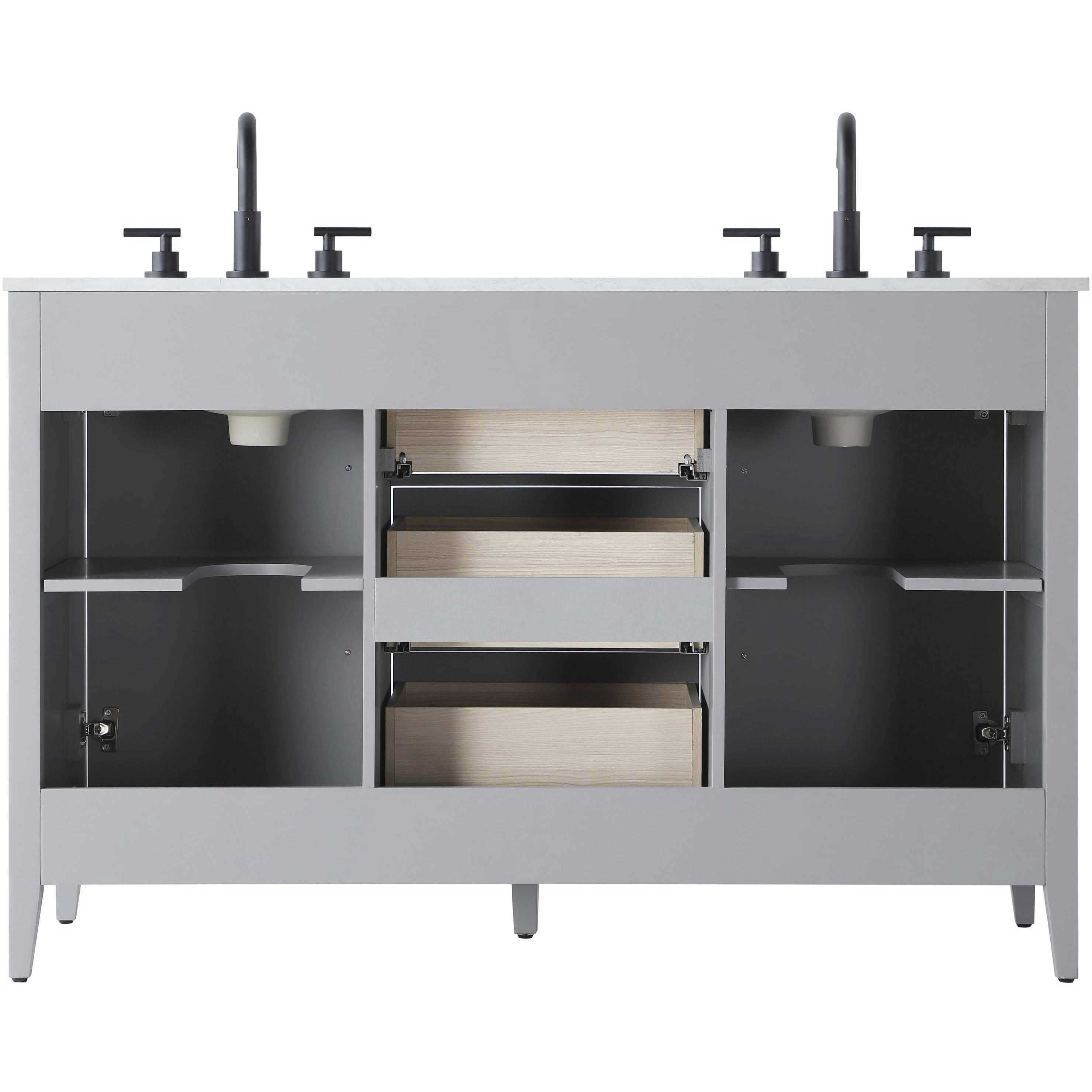 Millie 54 X 35 inch Grey Bathroom Vanity Cabinet