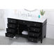 Park Avenue 60 X 21.5 X 35 inch Black Vanity Sink Set