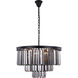 Sydney 9 Light 26 inch Matte Black Chandelier Ceiling Light, Urban Classic