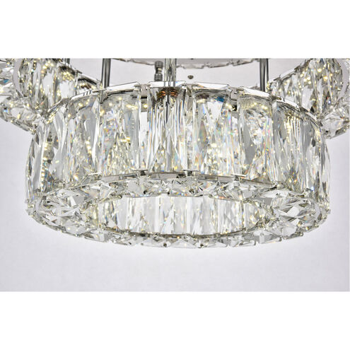 Monroe LED 18 inch Chrome Flush Mount Ceiling Light