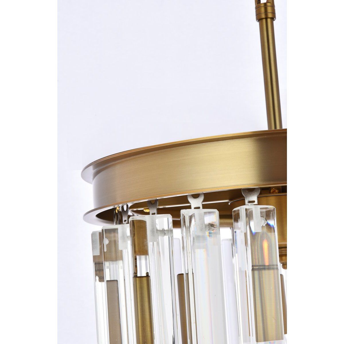 Sydney 3 Light 12 inch Satin Gold Pendant Ceiling Light in Clear