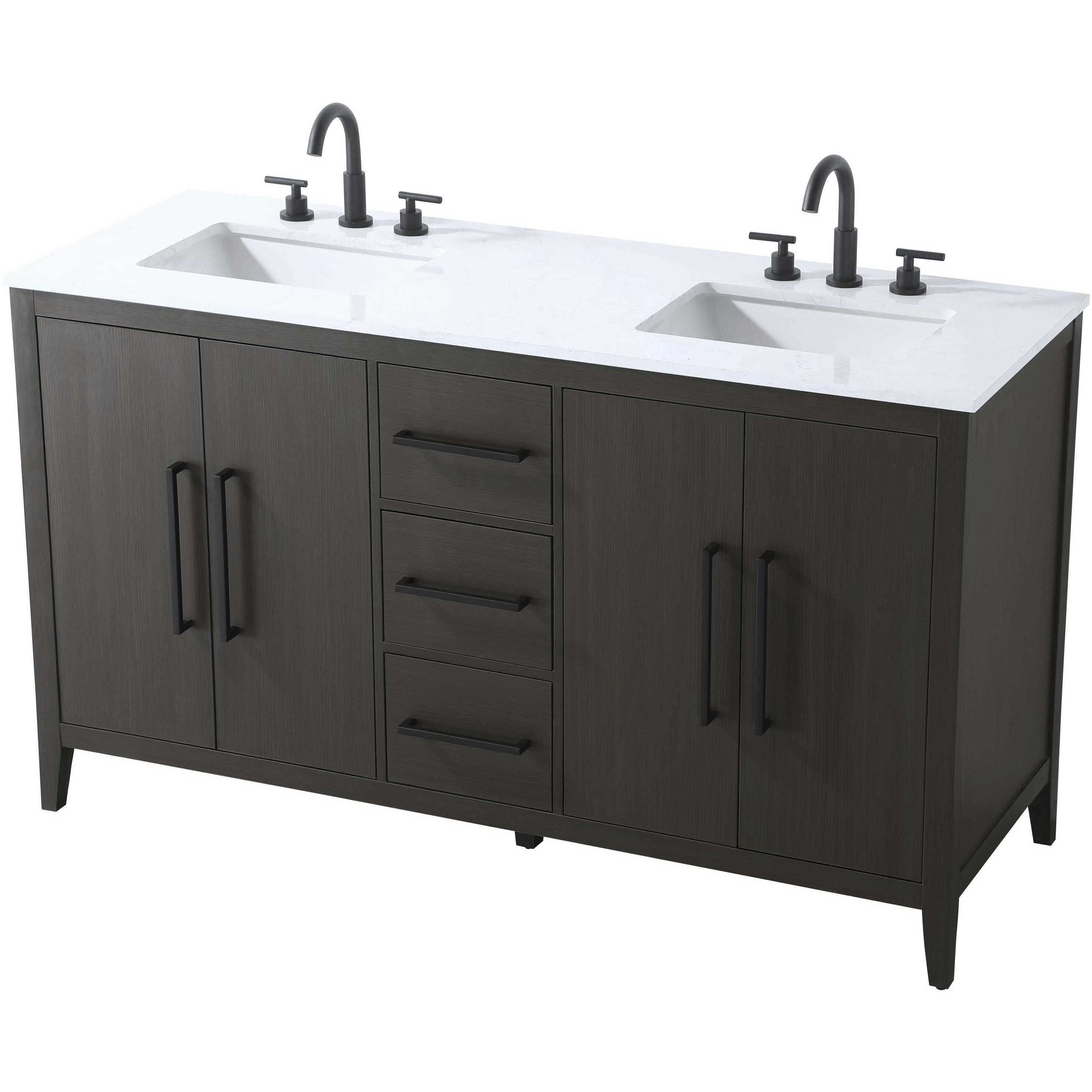 Millie 60 X 35 inch Mocha Brown Bathroom Vanity Cabinet