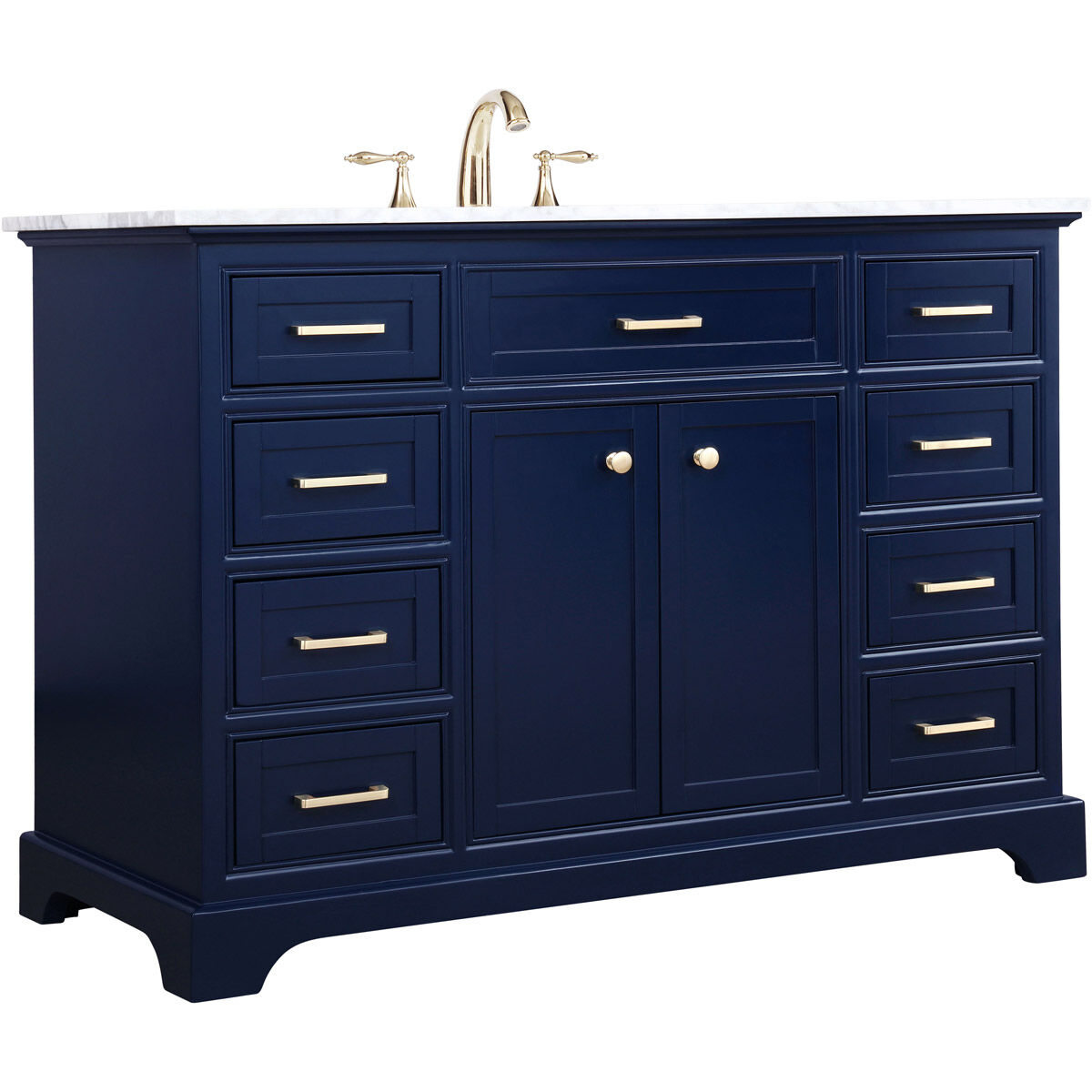 Americana 48 X 22 X 35 inch Blue Vanity Sink Set