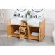 Franklin 60 X 22 X 35 inch Natural Wood Bathroom Vanity Cabinet
