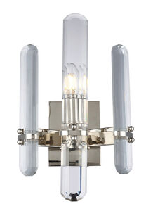 Lincoln 1 Light 10 inch Polished Nickel Wall Sconce Wall Light, Urban Classic