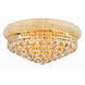 Primo 10 Light 20 inch Gold Flush Mount Ceiling Light in Royal Cut
