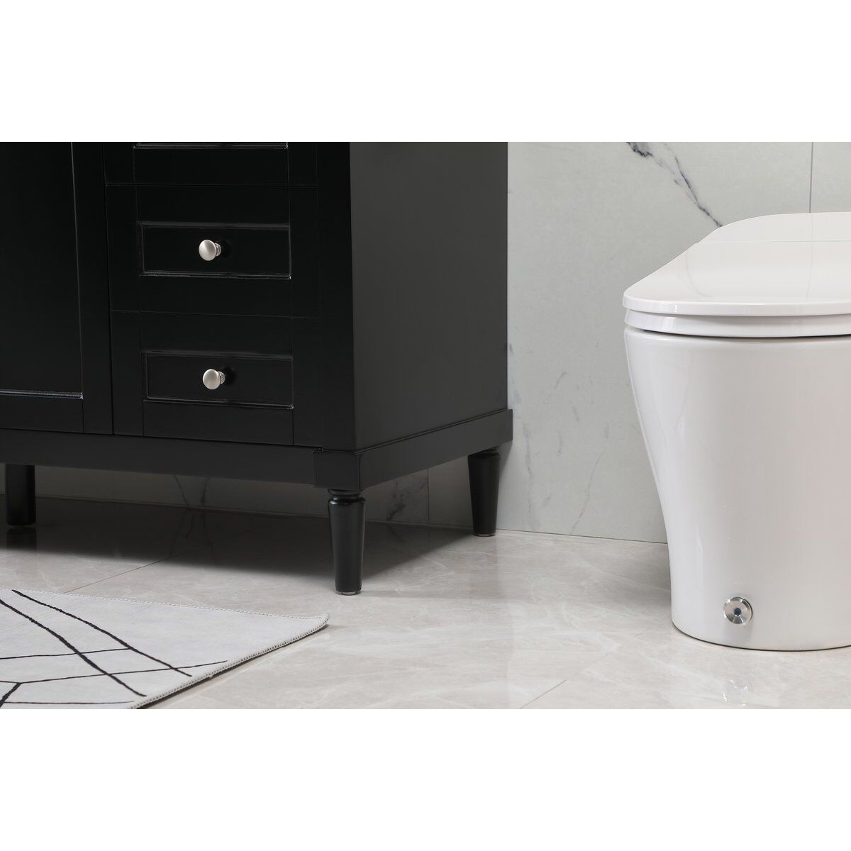 Bennett 60 X 21 X 35 inch Black Vanity Sink Set