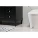 Bennett 60 X 21 X 35 inch Black Vanity Sink Set