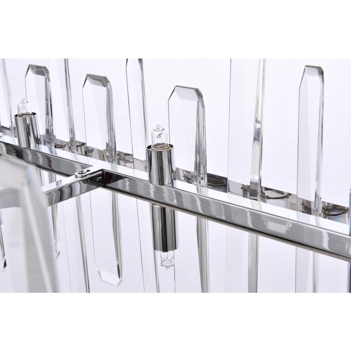 Serena 24 Light 42 inch Chrome Linear Chandelier Ceiling Light