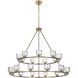 Cadence 21 Light 48 inch Satin Gold Chandelier Ceiling Light