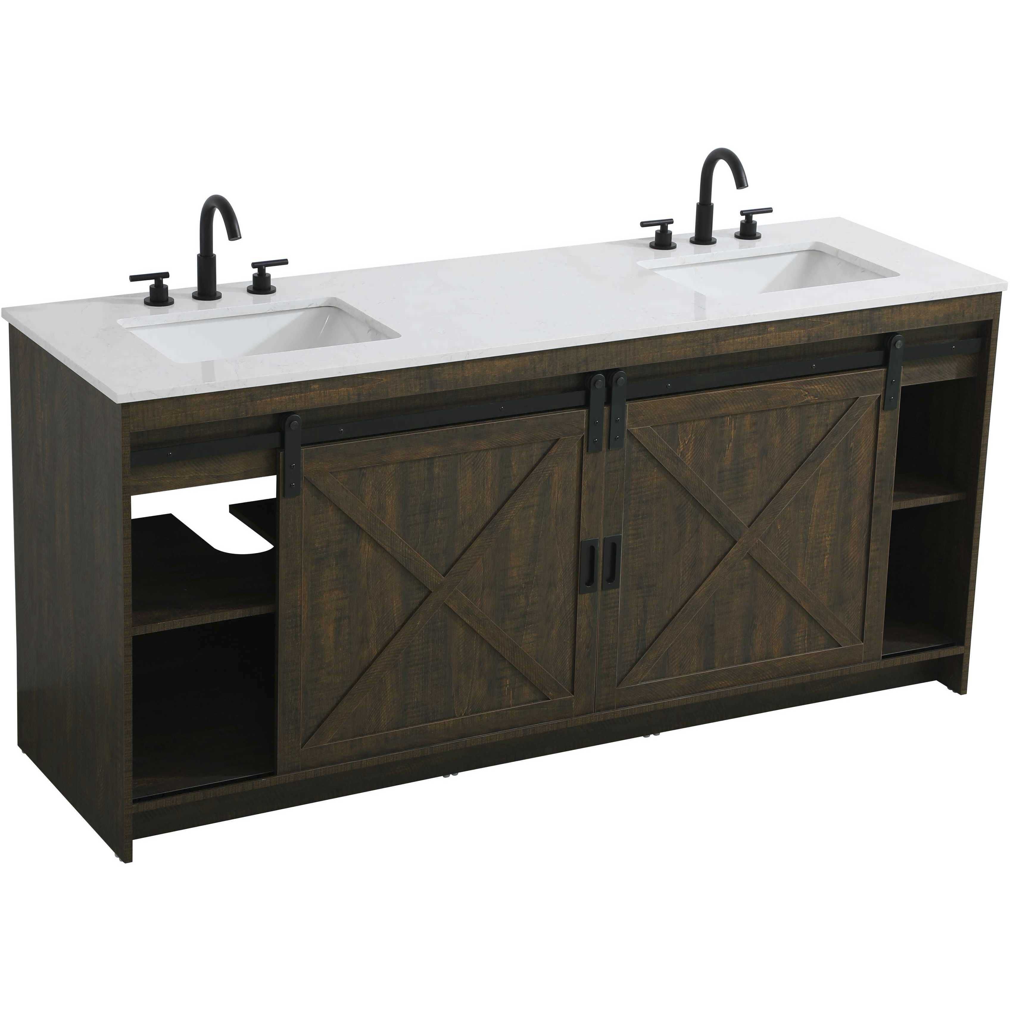 Austin 72 X 34 inch Expresso Bathroom Vanity Cabinet
