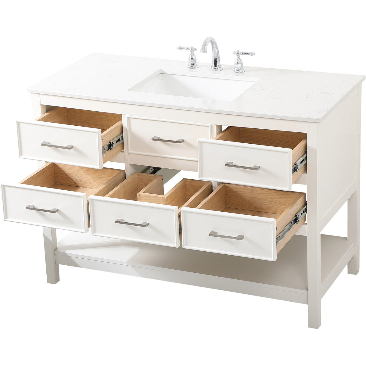 Sinclaire 48 X 22 X 34 inch White Vanity Sink Set