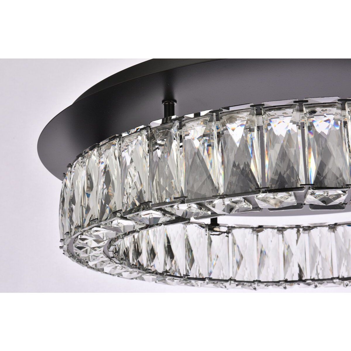Monroe 1 Light 22 inch Black Flush Mount Ceiling Light