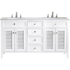 Cape Cod 60 X 35 inch White Vanity Set