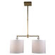 Gemma 2 Light 12 inch Burnished Brass Pendant Ceiling Light, Urban Classic