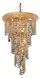 Spiral 8 Light 16 inch Gold Dining Chandelier Ceiling Light in Royal Cut
