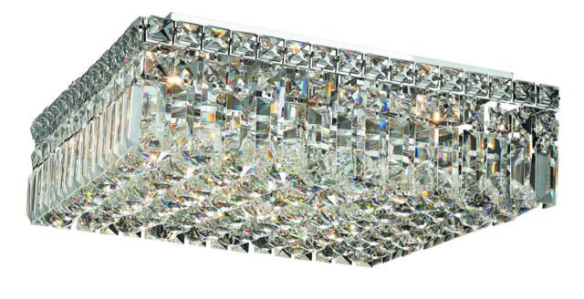 Maxime 6 Light 16 inch Chrome Flush Mount Ceiling Light in Royal Cut