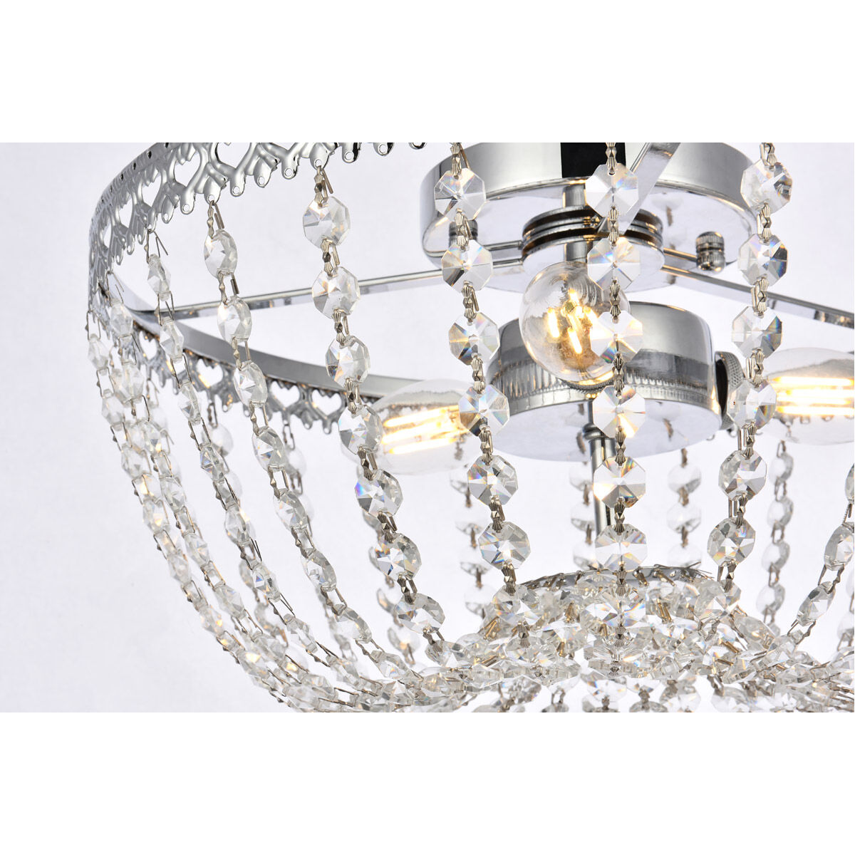 Kylie 3 Light 14 inch Chrome Flush Mount Ceiling Light