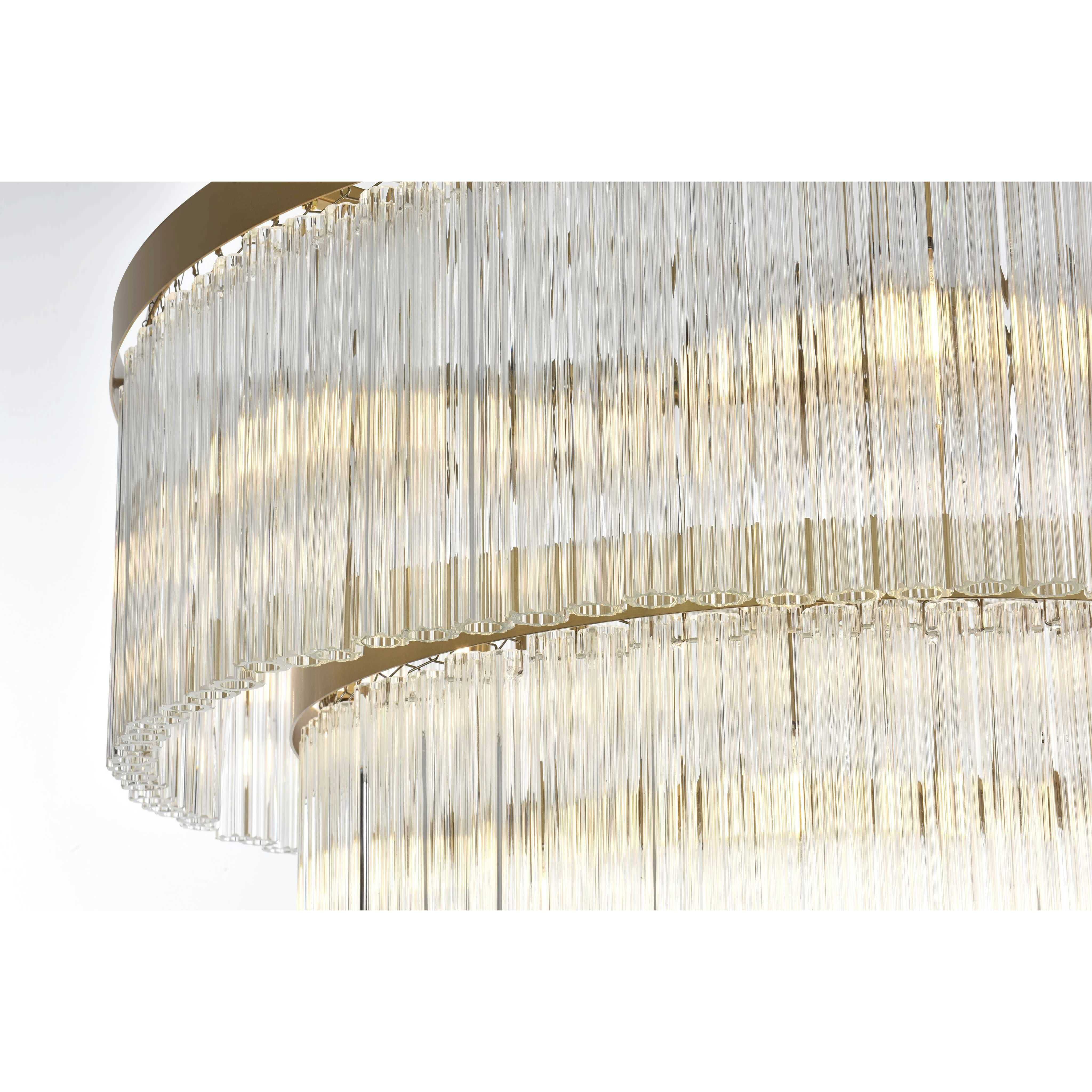 Harlow 14 Light 32 inch Satin Gold Chandelier Ceiling Light