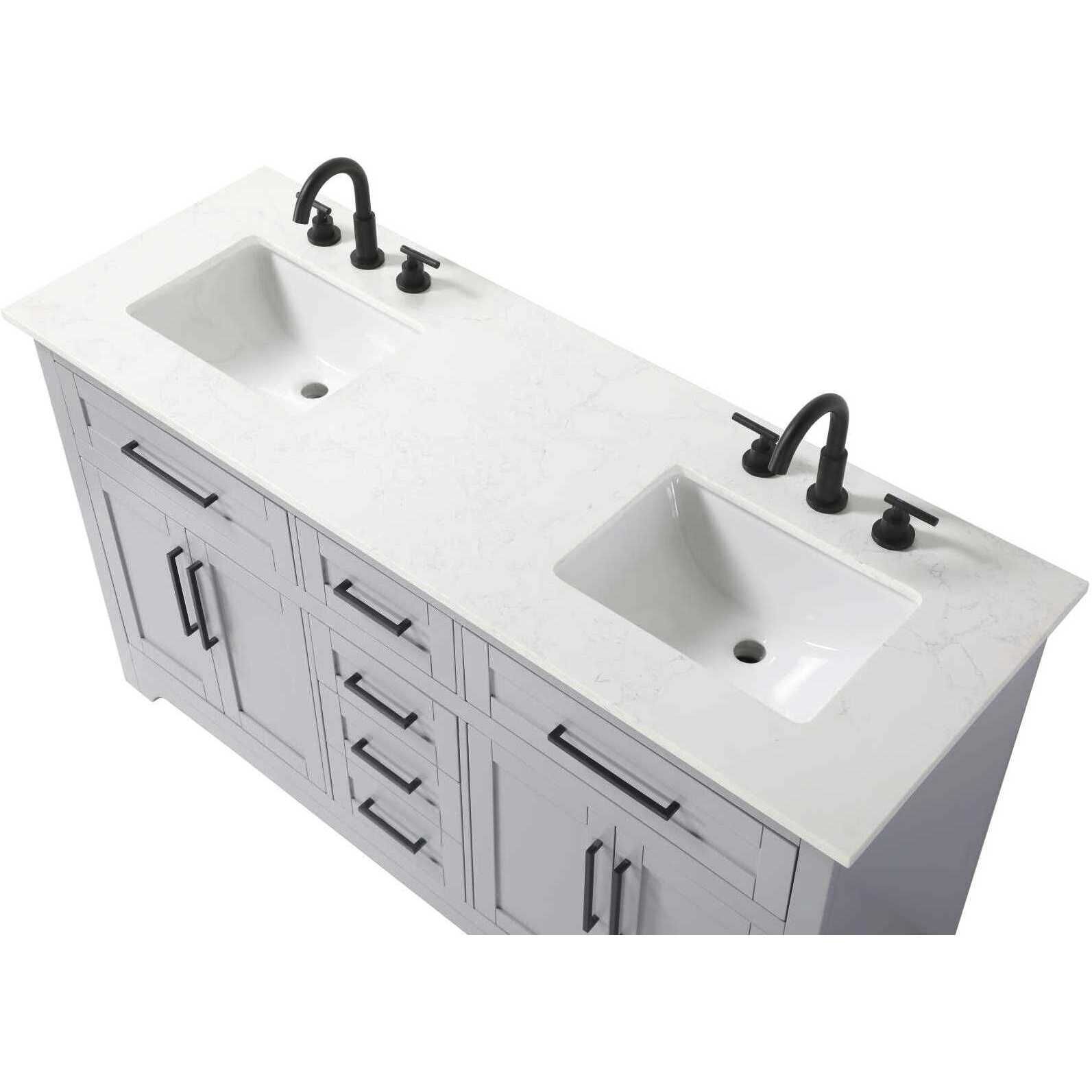 Remington 60 X 35 inch Grey Bathroom Vanity Cabinet