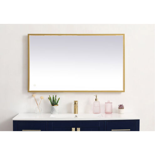 Pier 30 X 24 inch Brass LED Mirror