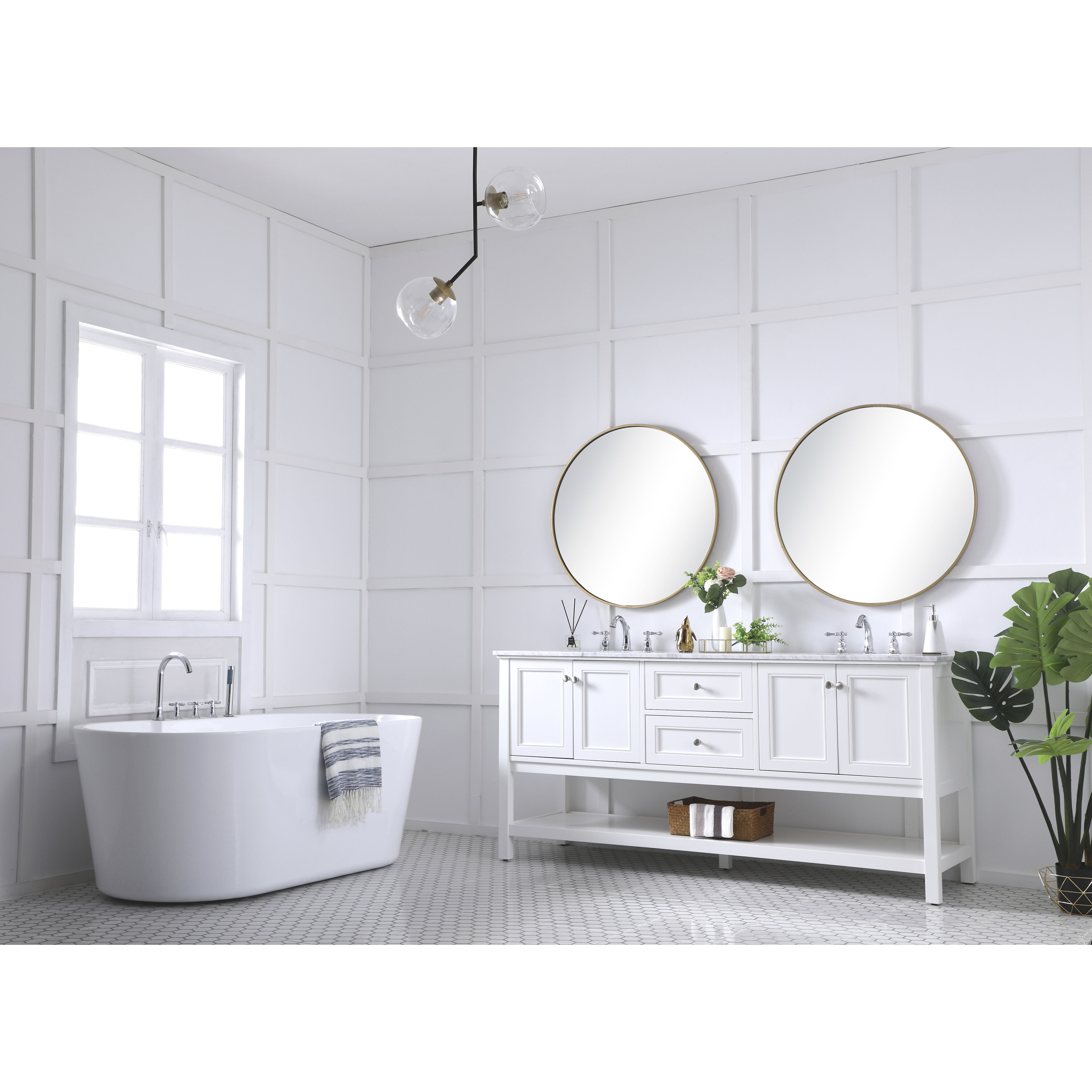 Metropolis 72 X 22 X 33.75 inch White Vanity Sink Set