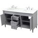 Bennett 60 X 21 X 35 inch Grey Vanity Sink Set