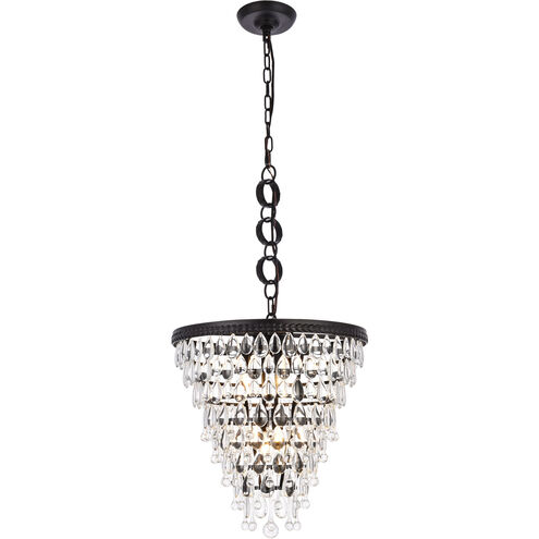 Nordic 5 Light 18 inch Black Pendant Ceiling Light