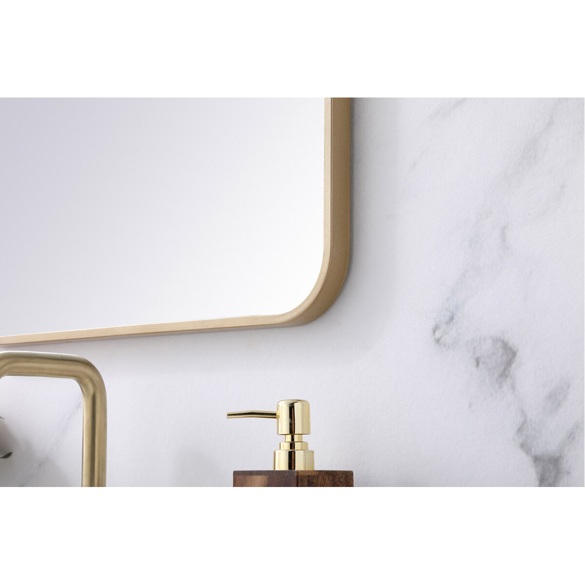 Evermore 30 X 20 inch Brass Mirror