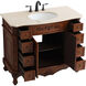 Danville 42 X 42 X 36 inch Teak and Antique Bronze Vanity Sink Set