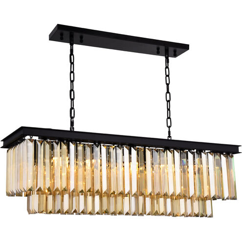 Sydney 12 Light 40 inch Matte Black Chandelier Ceiling Light, Urban Classic