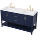 Aubrey 60 X 22 X 34 inch Blue Vanity Sink Set