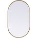 Asha 40 X 24 inch Brass Mirror in 24 x 40